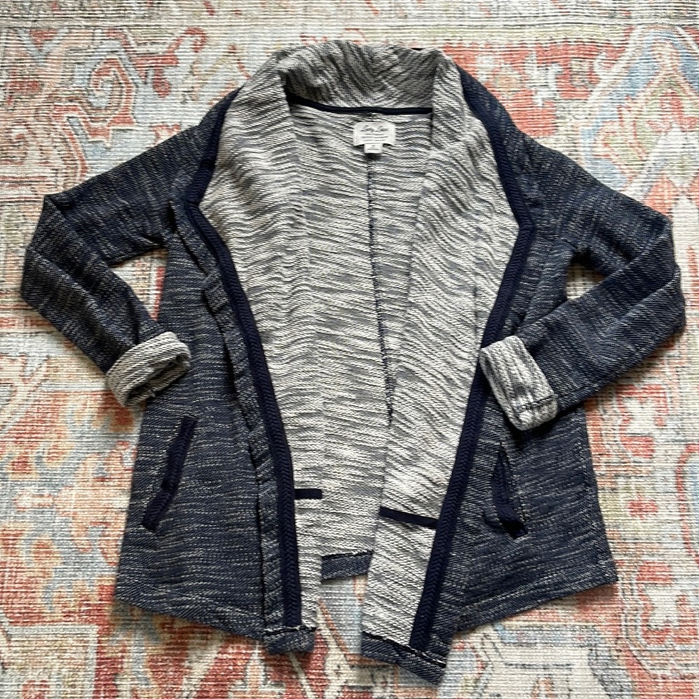 Lucky Lotus Fly Away Cardigan in Navy